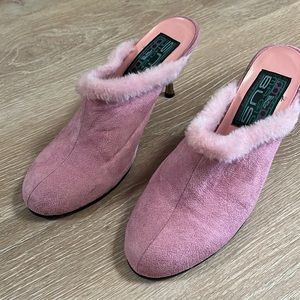Pink mule heels